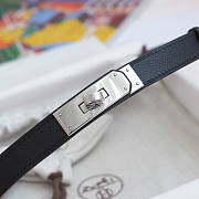 Hermes Black Silver Belt - 4