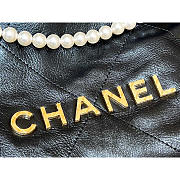 Chanel 22 Mini Handbag Calfskin Gold Black 20x19x6cm - 2