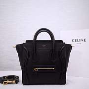 Celine Nano Luggage Bag in Drummed Calfskin 20x20x10cm - 1