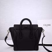 Celine Nano Luggage Bag in Drummed Calfskin 20x20x10cm - 6