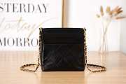 Chanel Small Bucket Bag Lambskin Gold Black 17 × 16 × 7 cm - 5