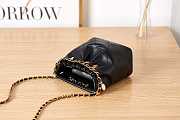 Chanel Small Bucket Bag Lambskin Gold Black 17 × 16 × 7 cm - 2