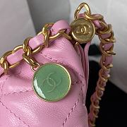 Chanel Small Bucket Bag Lambskin Gold Pink 17 × 16 × 7 cm - 3