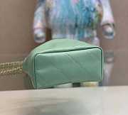 Chanel Small Bucket Bag Lambskin Gold Green 17 × 16 × 7 cm - 5