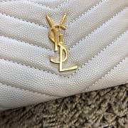 YSL Key Pouch Monogram White 13.5 X 7.5 X 2 cm - 4