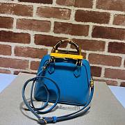 Gucci Diana Mini Tote Bag Blue 20x16x8.5cm - 4