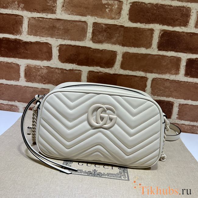 Gucci GG Marmont Matelassé Shoulder Bag White 24x13x7cm - 1