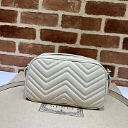 Gucci GG Marmont Matelassé Shoulder Bag White 24x13x7cm - 3