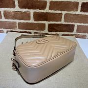 Gucci GG Marmont Matelassé Shoulder Bag Rose Beige 24x13x7cm - 4