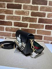 Gucci x Adidas Horsebit 1955 Shoulder Bag Black White 20x14x5cm - 5