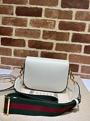 Gucci x Adidas Horsebit 1955 Shoulder Bag White Black 20x14x5cm - 5