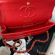 Chanel Flap Bag Lambskin Red Gold Hardware Size 23 cm - 2