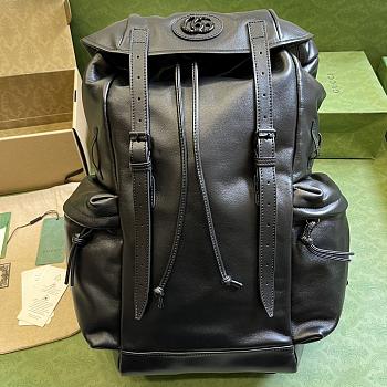 Gucci Backpack With Tonal Double G Black 38x44x15cm