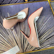 Christian Louboutin Pigalle Leather Pumps Pink Heel 10cm - 4