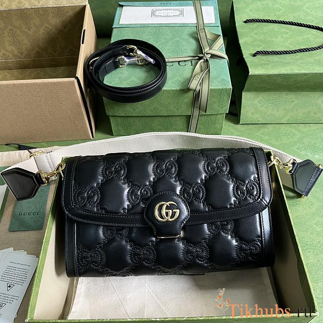Gucci GG Matelassé Small Bag Black 25.5x16x8.5cm - 1
