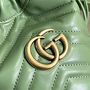 Gucci GG Marmont Matelassé Mini Bucket Bag Green 19x17x10cm - 6