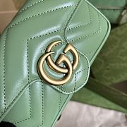 Gucci GG Marmont Matelassé Super Mini Bag Green 16.5x10.2x5.1cm - 4