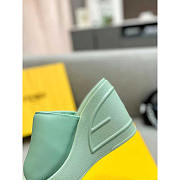 Fendi Fashion Show Nappa Leather Sandals Green 14cm - 3