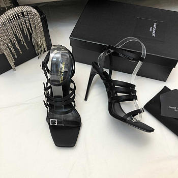 YSL Black Jerry Heeled Sandals 11cm