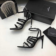 YSL Black Jerry Heeled Sandals 11cm - 5