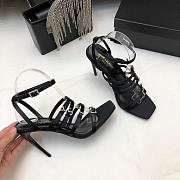 YSL Black Jerry Heeled Sandals 11cm - 2