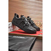Dolce & Gabbana Portofino Sneakers In Calfskin And Patent Leather - 1