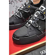 Dolce & Gabbana Portofino Sneakers In Calfskin And Patent Leather - 4