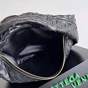 Bottega Veneta Small Jodie Intrecciato Leather Shoulder Bag Black 48x40x16cm - 5