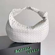 Bottega Veneta Small Jodie Intrecciato Leather Shoulder Bag White 48x40x16cm - 1