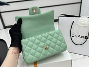 Chanel Mini Flap Bag With Top Handle Green 20x12x6cm - 3
