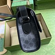 Gucci GG Messenger Bag With Interlocking G Black 25.4x17x7.8cm - 5