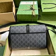 Gucci GG Messenger Bag With Interlocking G Black 25.4x17x7.8cm - 4
