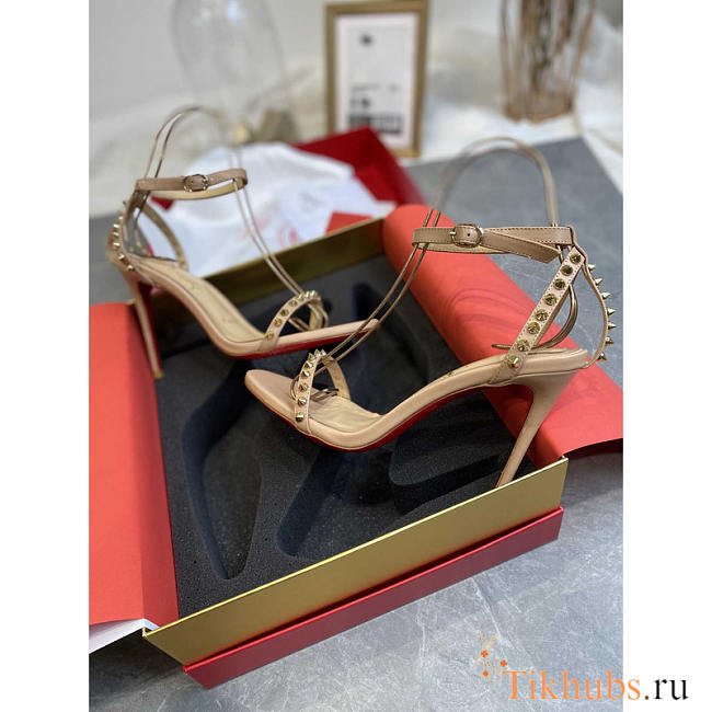 Christian Louboutin So Me 100 Studded Leather Sandals - 1
