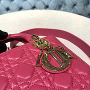 Dior Lady Cannage 2way Shoulder Handbag Pink 20x8.5x17cm - 5
