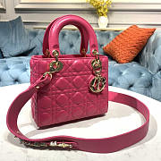 Dior Lady Cannage 2way Shoulder Handbag Pink 20x8.5x17cm - 2