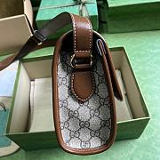 Gucci GG Messenger Bag With Interlocking G Brown 25.4x17x7.8cm - 5