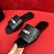 Hermes Giulia Sandal Black Silver  - 5