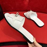 Hermes Giulia Sandal White - 5