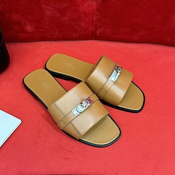 Hermes Giulia Sandal Brown