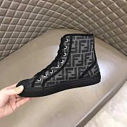 Fendi Domino Canvas Sneakers Black - 3