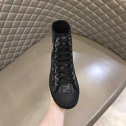 Fendi Domino Canvas Sneakers Black - 4