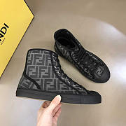 Fendi Domino Canvas Sneakers Black - 1