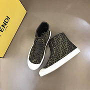 Fendi Domino Canvas Sneakers Brown - 5