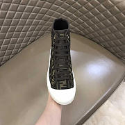 Fendi Domino Canvas Sneakers Brown - 4