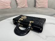 Dior Lady D-joy Black Patent Leather 26x13.5x5.5cm - 5