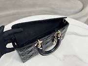 Dior Lady D-joy Black Patent Leather 26x13.5x5.5cm - 4