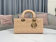 Dior Lady D-joy Beige Patent Leather 26x13.5x5.5cm - 1