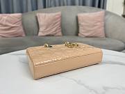 Dior Lady D-joy Beige Patent Leather 26x13.5x5.5cm - 4