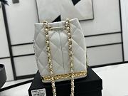 Chanel Mini Bucket Bag White 15x19x11cm - 3