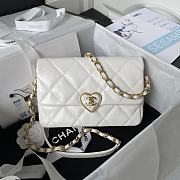 Chanel 23S Small Flap Bag Lambskin Plexi White 21x14x7cm - 1